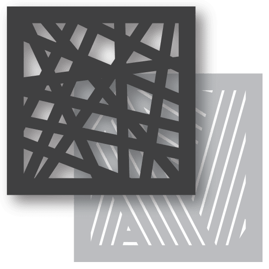 GeoLattice Architectural Screens and Decorative Panels — Cable/Rod Suspended