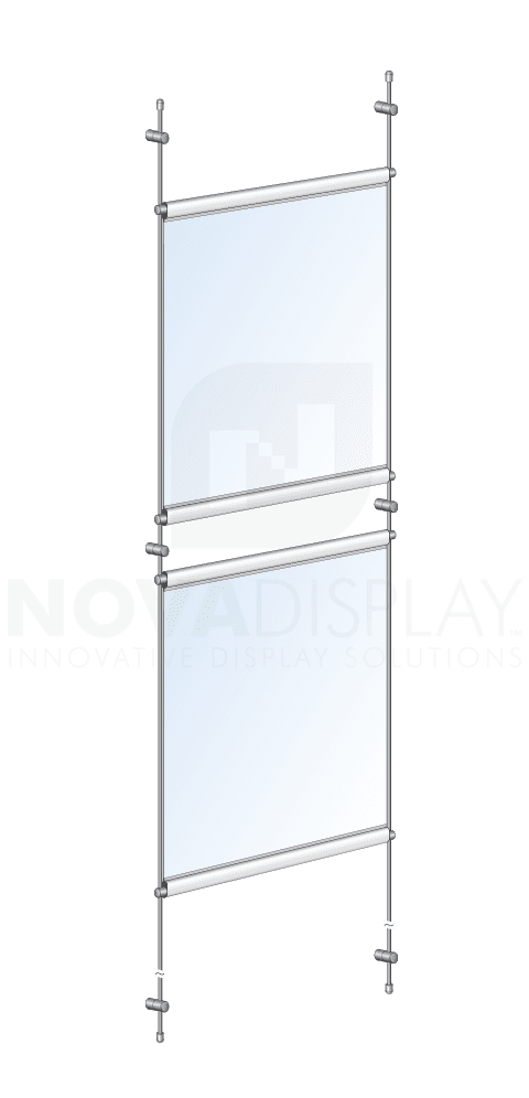 KBNP-010 Rod Suspended Graphic Banner Display Kit / Wall-to-Wall Mounted | Nova Display Systems