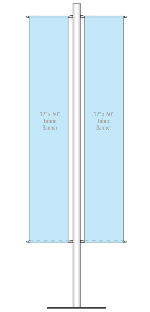 KFIP-005 Info-Post Floor-Standing Display Kit with Single Post | Nova Display Systems