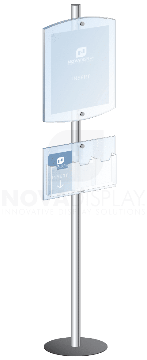 KFIP-011 Info-Post Floor-Standing Display Kit with Single Post | Nova Display Systems