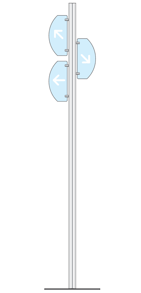 KFIP-013 Info-Post Floor-Standing Display Kit with Single Post | Nova Display Systems