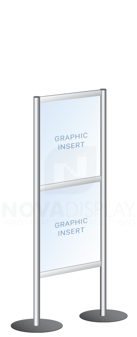 KFST-002 Stack-On Floor-Standing Display Kit for Graphic Inserts and Brochure Holders | Nova Display Systems