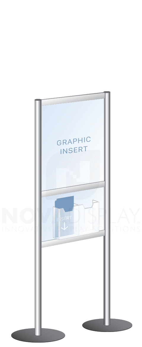 KFST-003 Stack-On Floor-Standing Display Kit for Graphic Inserts and Brochure Holders | Nova Display Systems