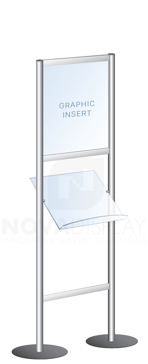KFST-009 Stack-On Floor-Standing Display Kit for Graphic Inserts and Brochure Holders | Nova Display Systems