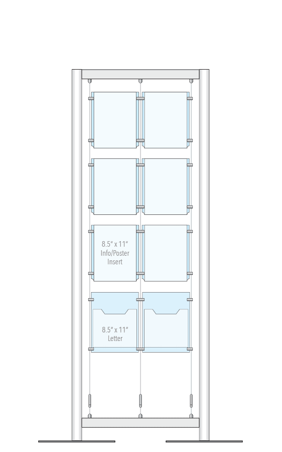 KFTR-002 Free-Style Floor-Standing Display Kit with Cable Suspension | Nova Display Systems