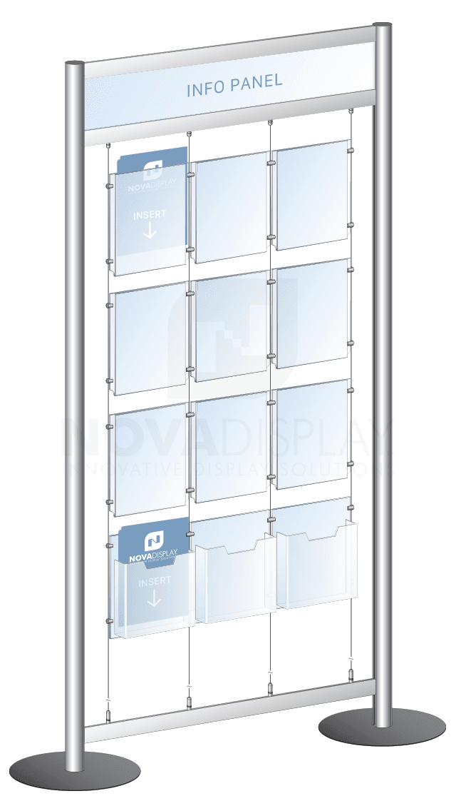 KFTR-011 Free-Style Floor-Standing Display Kit with Cable Suspension | Nova Display Systems