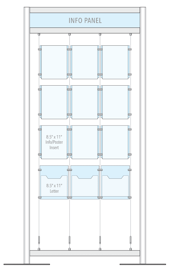 KFTR-011 Free-Style Floor-Standing Display Kit with Cable Suspension | Nova Display Systems