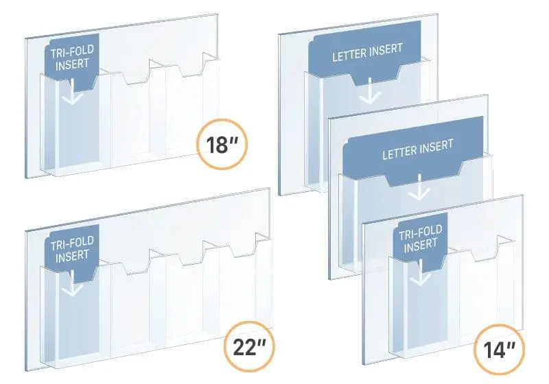 Stack-On Floor Display — Standard Acrylic Brochure Holders | Nova Display Systems