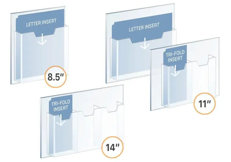 Acrylic Literature Holders — Standard Holder Sizes | Nova Display Systems | Nova Display Systems