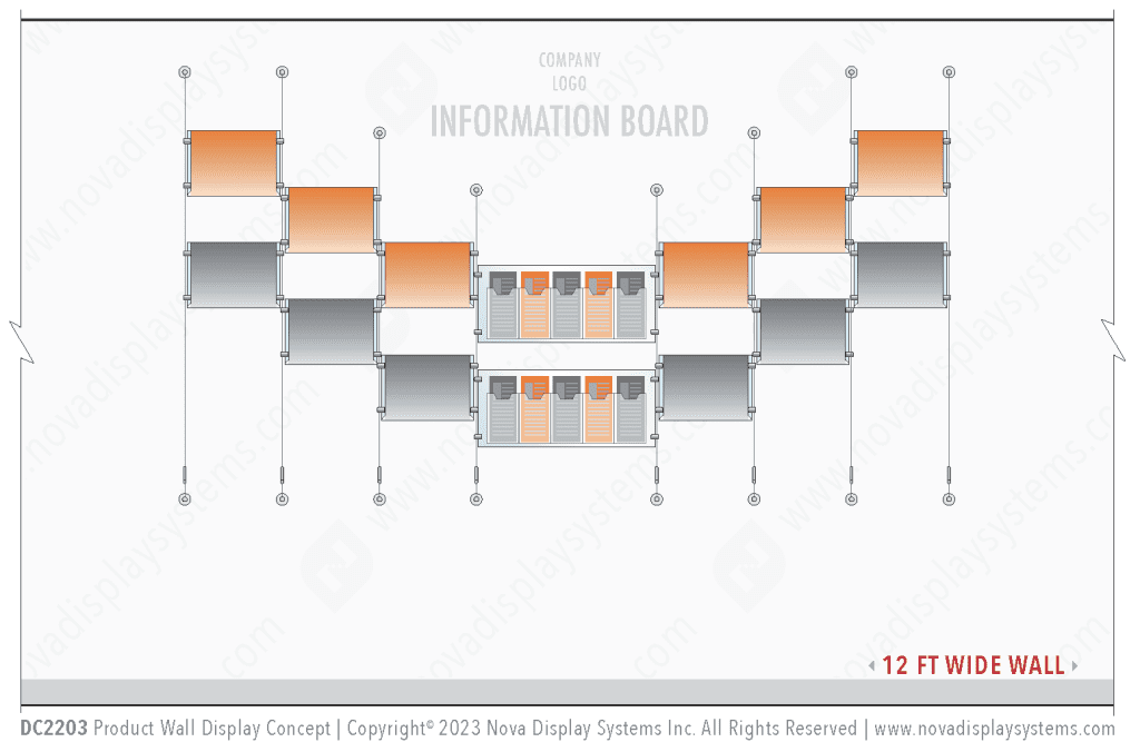DC2203 — Info/Poster Wall Display Concept / Turnkey Display Solutions by Nova Display Systems