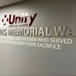 H1013 — World War II Veteran Memorial Wall Display Suspended with Rod Systems