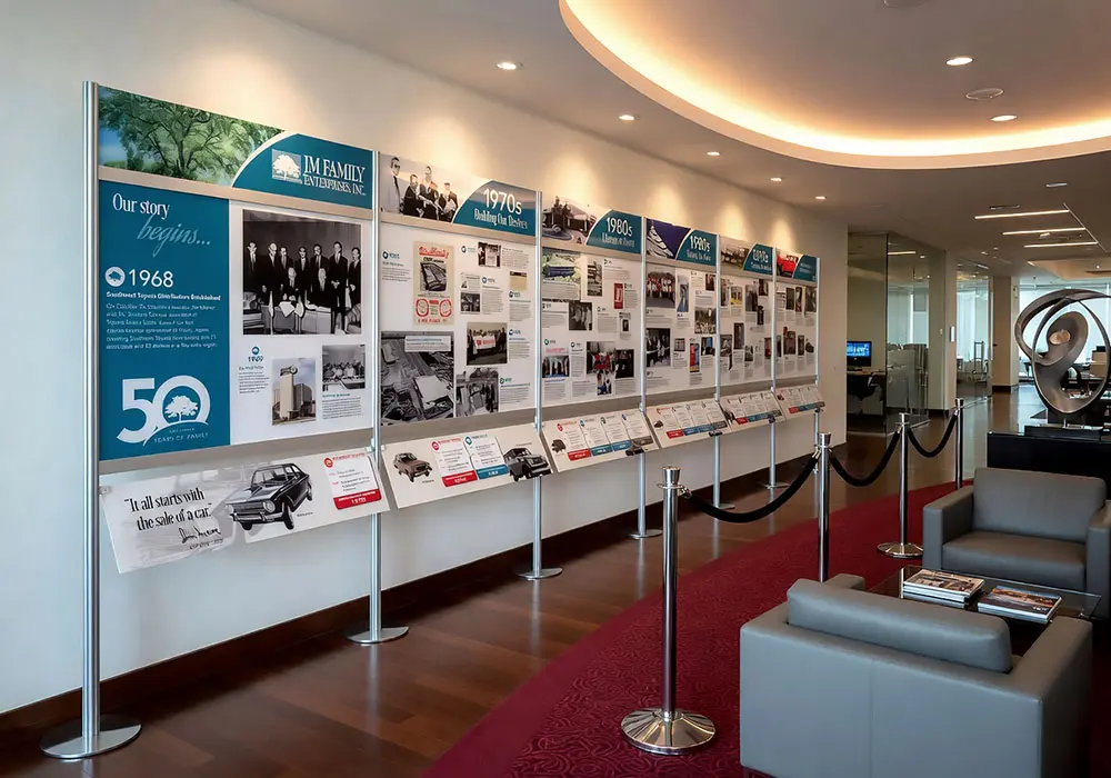 M1618 — Floor-Standing Modular Displays with Graphic Panel Inserts | Design Concept