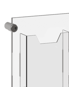 Acrylic Brochure Holders Wall-Mounted with Standoff and Edge-Grips | Nova Display Systems