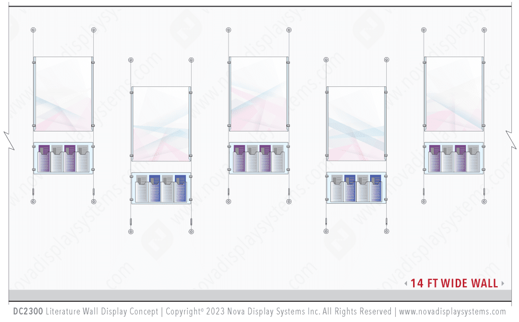 DC2300 Poster/Literature Wall Display Concept — Turnkey Display Solutions | Nova Display Systems