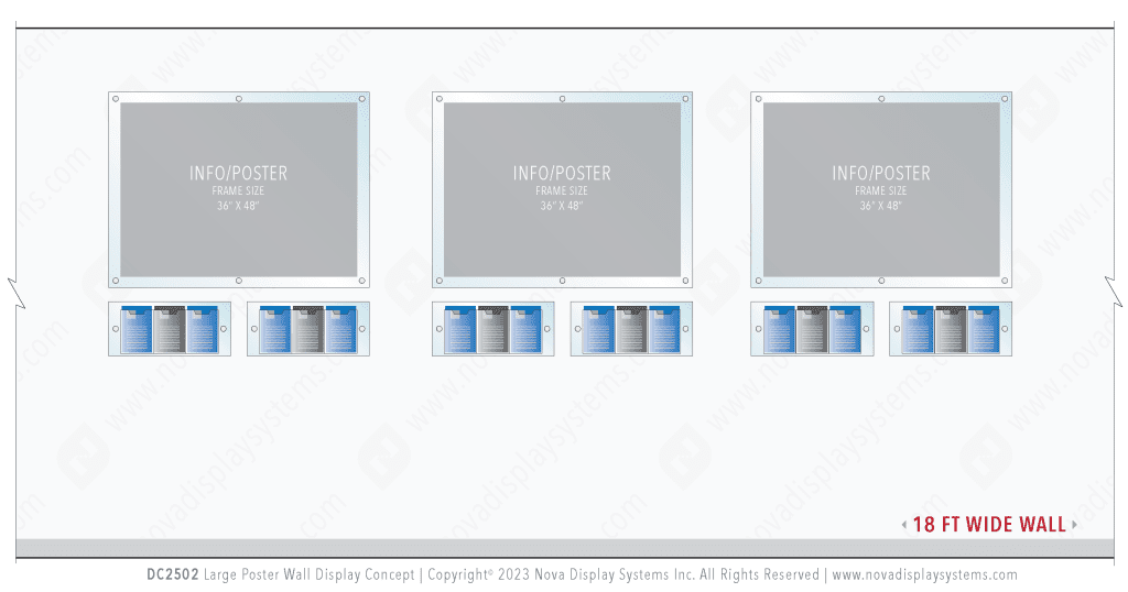 DC2502 Large Poster Wall Display Concept — Turnkey Display Solutions | Nova Display Systems