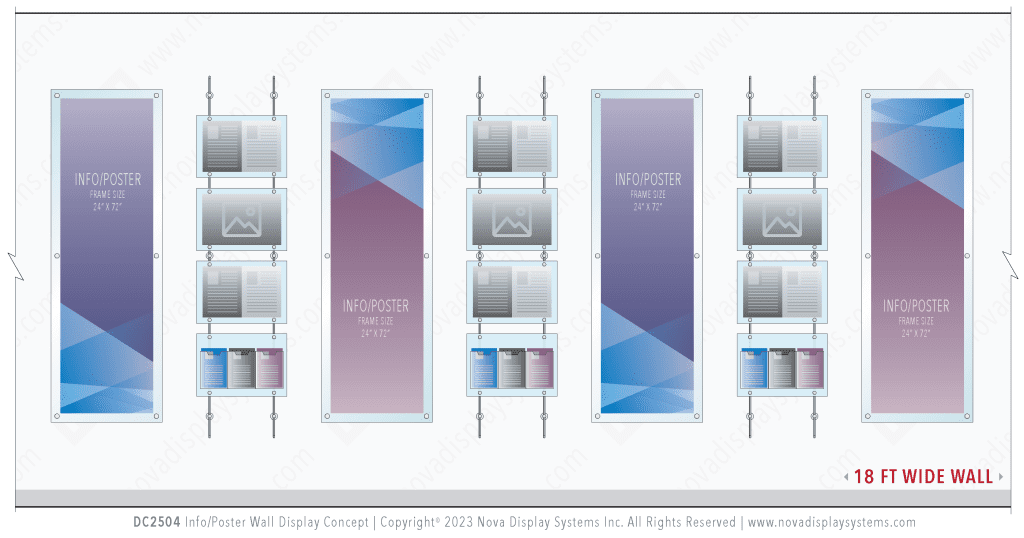 DC2504 Large Poster Wall Display Concept — Turnkey Display Solutions | Nova Display Systems