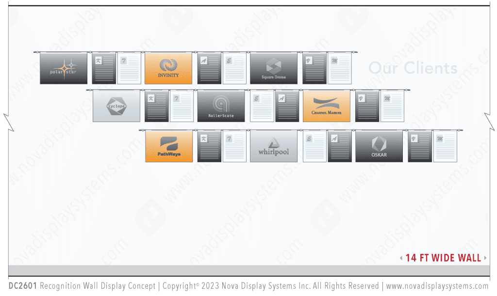 DC2601 Recognition Wall Display Concept — Turnkey Display Solutions | Nova Display Systems