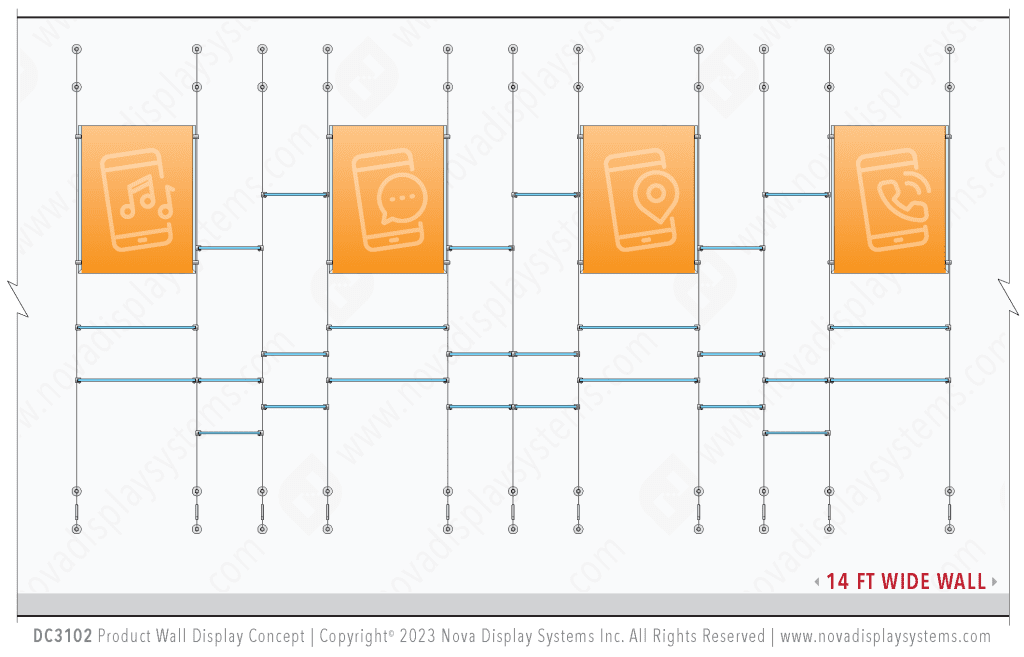 DC3102 Product Wall Display Concept — Turnkey Display Solutions | Nova Display Systems