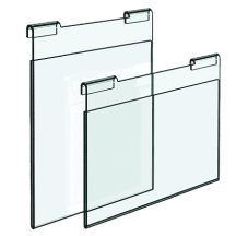 Hook-on Acrylic Holders for 6mm Horizontal Rods | Nova Display Systems