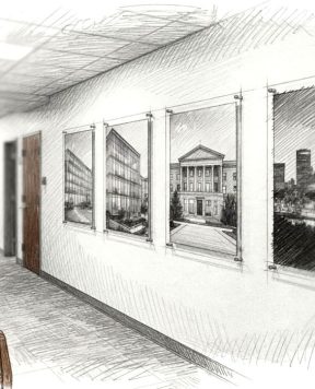 DR1413 — Acrylic Framed Photos Mounted with Standoff Wall System | Design Concept