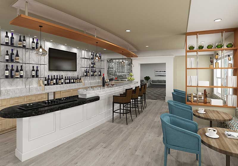 Rod-suspended-custom-bar-shelves