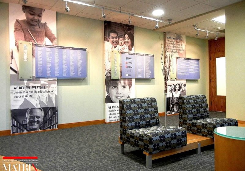 W2500 — Custom Acrylic Signage and Graphics for a Lobby Setting